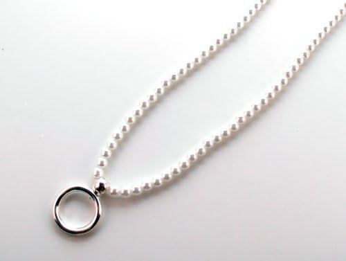 Giorgio Fedon White Pearls with Silver Loop Eyeglass Necklace by Giorgio Fedon