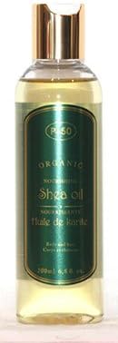 P+50 Organic Shea Oil Shea Butter 200ml Fragrance Free Body Hair Skin Oil