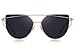 MERRY'S Classic Cat Eye Sunglasses For Women UV Protection eye glasses Coating Mirror UV400 S7882 (Gold&Black, 56)