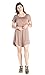 JollieLovin Women's Tunic Casual Short Sleeve Swing Loose T-Shirt Dress (Khaki, 3X)