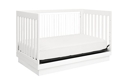 Babyletto Harlow 3-in-1 Convertible Crib, White Finish and Base/Acrylic Slats