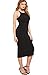SheIn Women's Sexy Solid Sleeveless Side Slit Bodycon Dress X-Large Black