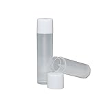 Lip Balm Containers, Chap Stick Tubes, Lip Gloss, Empty, 12 Pack, 3/16 Oz, 5.5 ml, Natural & Translucent, Clear, BPA Free Plastic