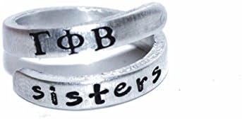 Sorority Sister Wrap Ring / Big Little, Mom Dot gift for Initiation, Bid Day, or other sorority events
