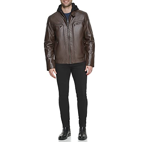 Calvin Klein Men's Faux Lamb Leather Moto Jacket w - Choose SZ/color