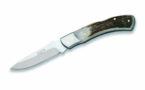 Joker NC46USA Stag Horn Folding Knife, 3.31-Inch