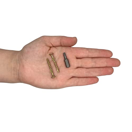 300 Stück gelb verzinkt Stahl 4,0 x 35 mm Holzschrauben Torx Kopf Typ 17 Senkkopf Spanplattenschrauben (300, 4,0 x 35 mm… – Bild 6