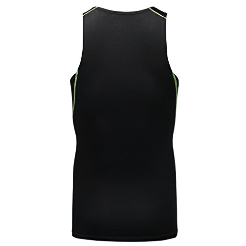 Maoko Men's Sports Athletic Vest Shirt Compression Baselayer Tank Top Red