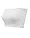 OLLIE ARNES 4 Pieces or Single Strapless Bandeau Bra, Seamless Bralette for Women, Bandeau Top for Junior and Plus Size White One Size