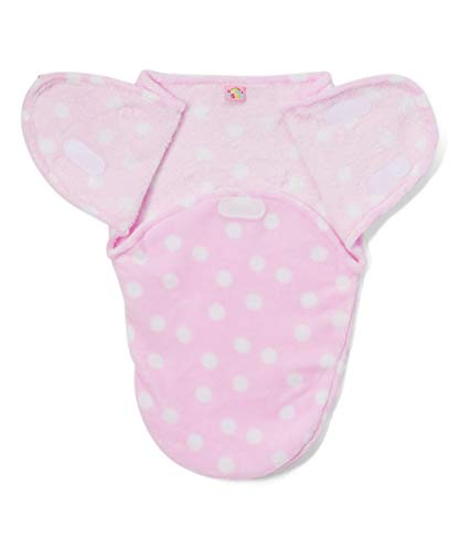 Sweet & Soft Baby Boys & Girls Micro Fleece Sleep Swaddler (Pink Dots)