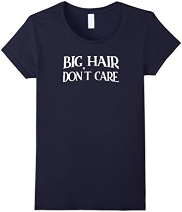Womens BIG Hair Don't Care - Naturalista T- shirts XL Navy