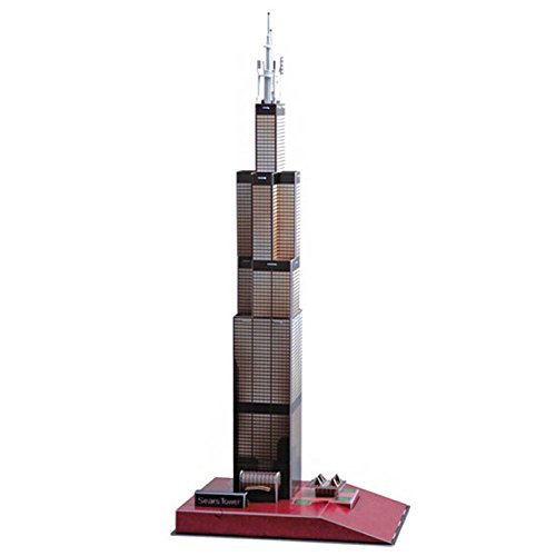 Liberty Imports 3D Puzzle DIY Model Set | Worlds Greatest Architecture Jigsaw Puzzles Building Kit (Sears Tower)