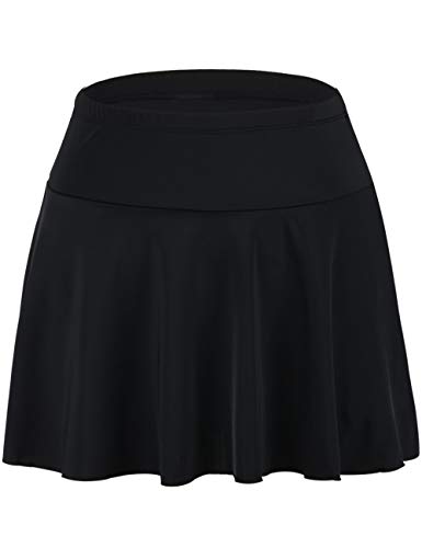 Septangle Women's High Waist Swim Skirt Tummy Control Swimwear Bikini Bottom