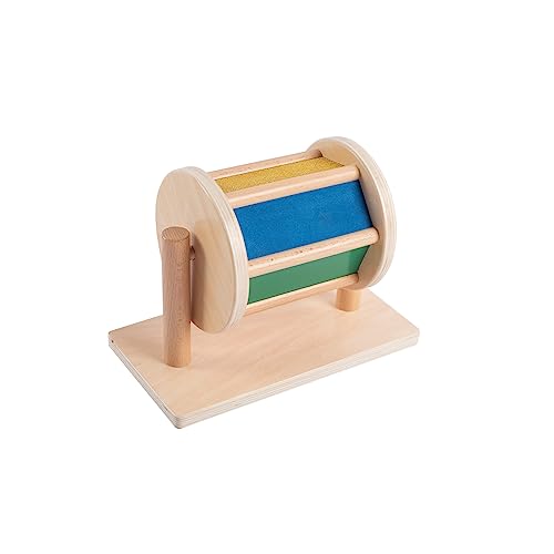 Full Size Spinning Drum Montessori Toys for Infant 6 - 12 Months 1 Year Old Babies Toddlers (Multiple Materials)