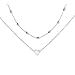 Wowanoo Choker Necklace Set Multilayer Simple Layers Chain Heart Clavicle Necklace Jewelry for Women TwoS