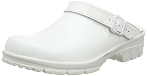 Sanita Unisex Adults' San-Duty Open-SB Clogs, White White 1, 8 UK