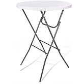 2.63' (32in) Bar Height Cocktail Table,Parties and Commercial Events, Coffee Card,Wedding Event,Indoor/Outdoor, Metal Frame,L