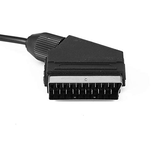 CloverUS 1.8m PVC RGB Scart Video AV Cable Cord Lead for PAL Super Nintend N64 NGC SNES