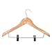 Closet Trolley Maple Wood Travel Hangers with Clips