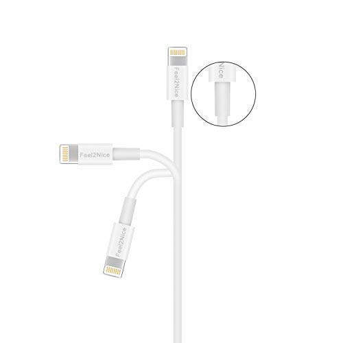 FEEL2NICE iPhone Charger 10 ft, Long Lightning Cable Wire 5pack Extra Charging Cord for Apple iPhone XR/X/8/8 Plus/7/7 Plus/6/6s/Plus/SE/5c/5s/5 iPad Air 2/Mini/Max 3Meter Charger Wire