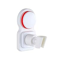 Labkiss Adjustable Shower Head Holder, Super Strong Vacuum Suction Cup Hand held Shower Bracket, Reusable, Waterproof, Heavy Duty, 360 Rotate, Wall Mount Showerhead Holder for Bathroom Hotel, White