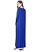 Muslim kaftan dubai long sleeve dress with embroidery for women Islamic clothing gown abaya for girls, Blue, Medium