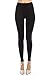 EttelLut Nylon Spandex Basic Leggings for Women Gym Black M