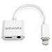 Lightning Splitter 3.5mm Audio and Charge Adapter for iPhone X / 8 / 8 Plus / 7 / 7 Plus - Not Take Calls and synching data