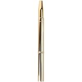 Professional Double-Ended Retractable Lip Brush, Gold Metal Makeup Artist Tool for Lipstick and Lip Gloss Application, Travel-Friendly Beauty Applicator