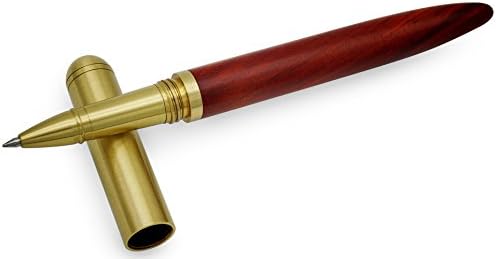 Luxury Ballpoint Pen, Gift Pen Writing Set with Black Case, [Fine Copper + Rosewood] Elegant Signature Pen Set for Executive Business(1-PACK)