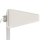 Tupavco TP545 Yagi Directional Roof Antenna 3G/4G/LTE Wide Band 11dBi 806MHz to 2.7GHz Range 2FT Cable w/ 2FT RP-SMA Male Cable to TS-9 Adapter - Cell Phone Signal Booster Log Periodic Cellular