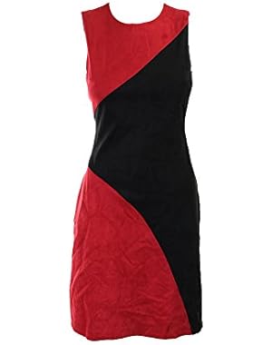 Calvin Klein Women's Colorblock Faux-Suede Sheath Dress