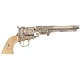 Denix 1851 Engraved Navy Revolver, Silver - Non-Firing Replica