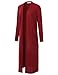 Doublju Soft Knit Thin Longline Open Front Cardigan For Women With Plus Size (Made In USA)