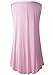 LARACE Women Solid Sleeveless Tunic For Leggings Swing Flare Tank Tops (2X, Pink)