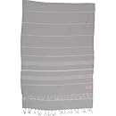 Serviette Turque 100% Coton Peigné Bersuse - 60x100 Cm Aigue-Marine - OEKO-TEX