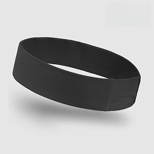 Moisture Wicking Sports Headband,High Elastic Sweatband for Men Women,Running Basketball Yoga Hair Band (Black)