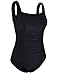 Mycoco Women's One Piece Swimsuit Shirred Tummy Control Bathing Suit Tank Modest Swimwear