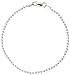 Sterling Silver Pallini Bead Ball Chain Necklaces & Bracelets 2.2mm Nickel Free Italy, sizes 7 - 36 inch