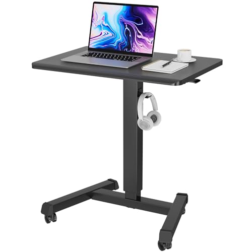 BONTEC Mobile Standing Desk Adjustable Height Rolling