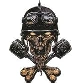 Skull and Pistons Vinyl Sticker,Cars Trucks Vans Walls Laptop