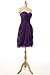 Women's Chiffon Bridesmaid Dress Short Homecoming Prom Dresses Purple US2