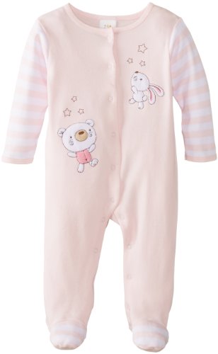 ABSORBA BABY-GIRLS NEWBORN SOLID BEAR FOOTIE