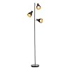 B.K.Licht I industrieel Vloerlamp I zwart gouden I staande lampen voor binnen I retro lampen voor woonkamer I staande…