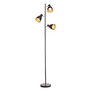 B.K.Licht I industrieel Vloerlamp I zwart gouden I staande lampen voor binnen I retro lampen voor woonkamer I staande…