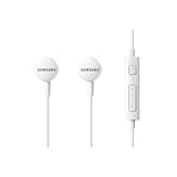 Samsung HS130 White Wired Stereo Earbud 3.5mm universal headset W/In-Line Multi-Function Answer/Call Button & SD Reader (US Retail Pack - Made in Vietnam)