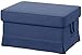 The Heavy Cotton Ektorp Ottoman Cover Replacement is Made Compatible for IKEA Ektorp Footstool Or Stool Slipcover (Blue)