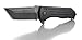 CRKT Ruger 2-Stage EDC Folding Pocket Knife: Heavy Duty Everyday Carry, Black Tanto Blade, Flipper Open, Frame Lock, Steel & Aluminum Handle, 4-Position Pocket Clip R2101K