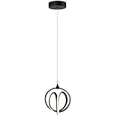 Artcraft Lighting AC6730 Rose 8" Wide Mini Pendant - Black