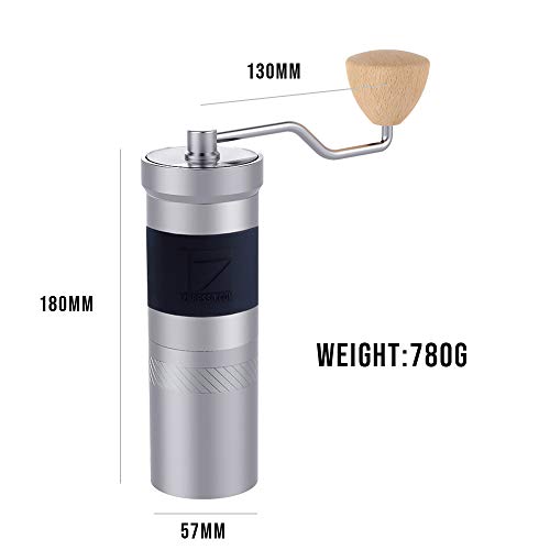 1Zpresso JXPRO Manual Coffee Grinder Silver Capacity 35g with Assembly
